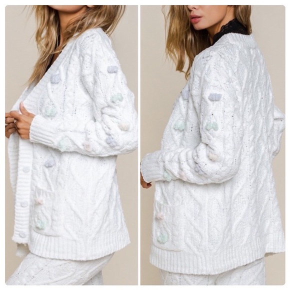 POL Snow White Ice Cream Chenille Cardigan - Picture 7 of 16